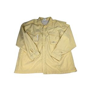 TARPONWEAR Simms‎ Mens Size XXL Vintage Yellow Vented Fishing Button Front Shirt